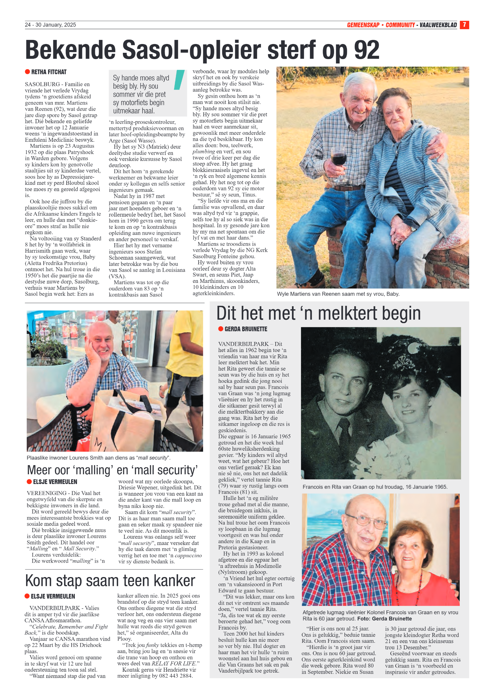 Vaalweekblad 24 – 30 January, 2025 page 7