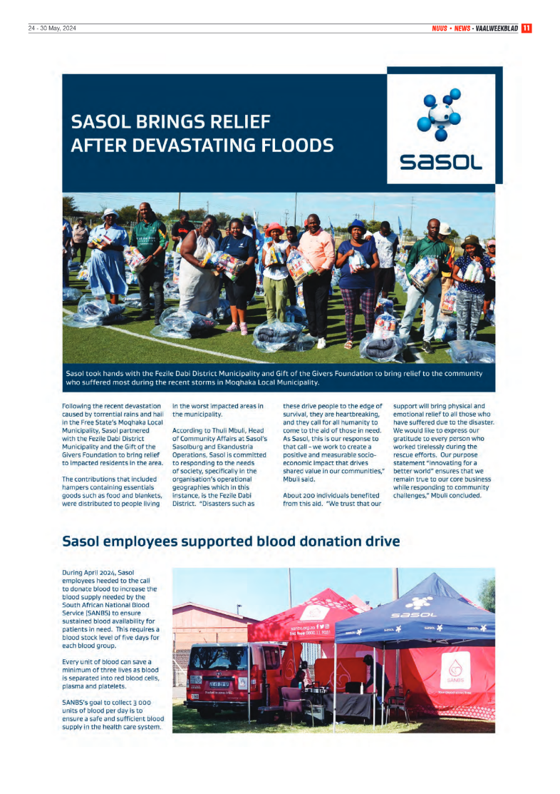 Vaalweekblad 24 – 30 May, 2024 page 11