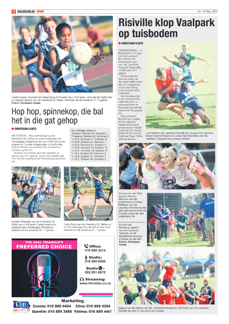 Vaalweekblad 24 – 30 May, 2024 page 12