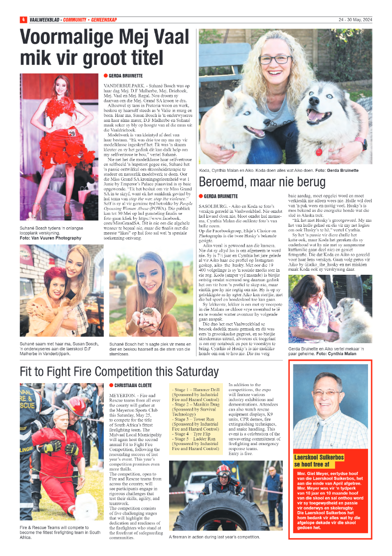 Vaalweekblad 24 – 30 May, 2024 page 4