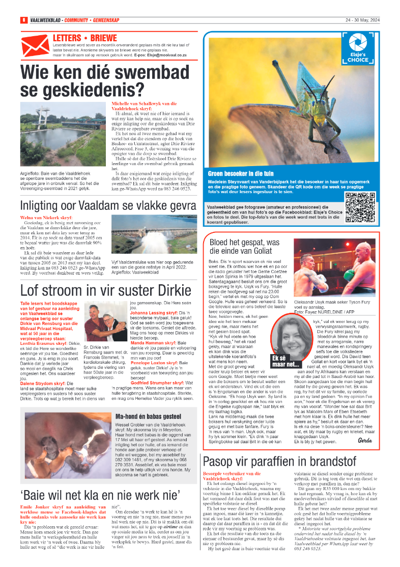 Vaalweekblad 24 – 30 May, 2024 page 6