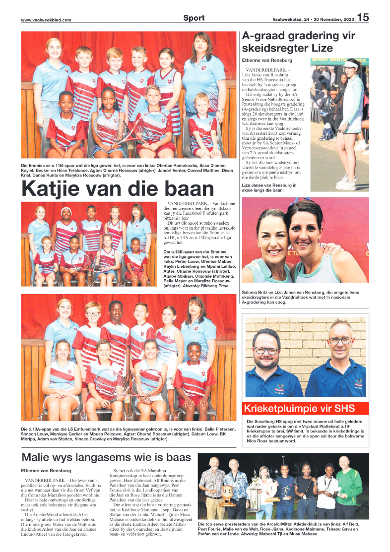 Vaalweekblad, 24 – 30 November, 2023 page 15