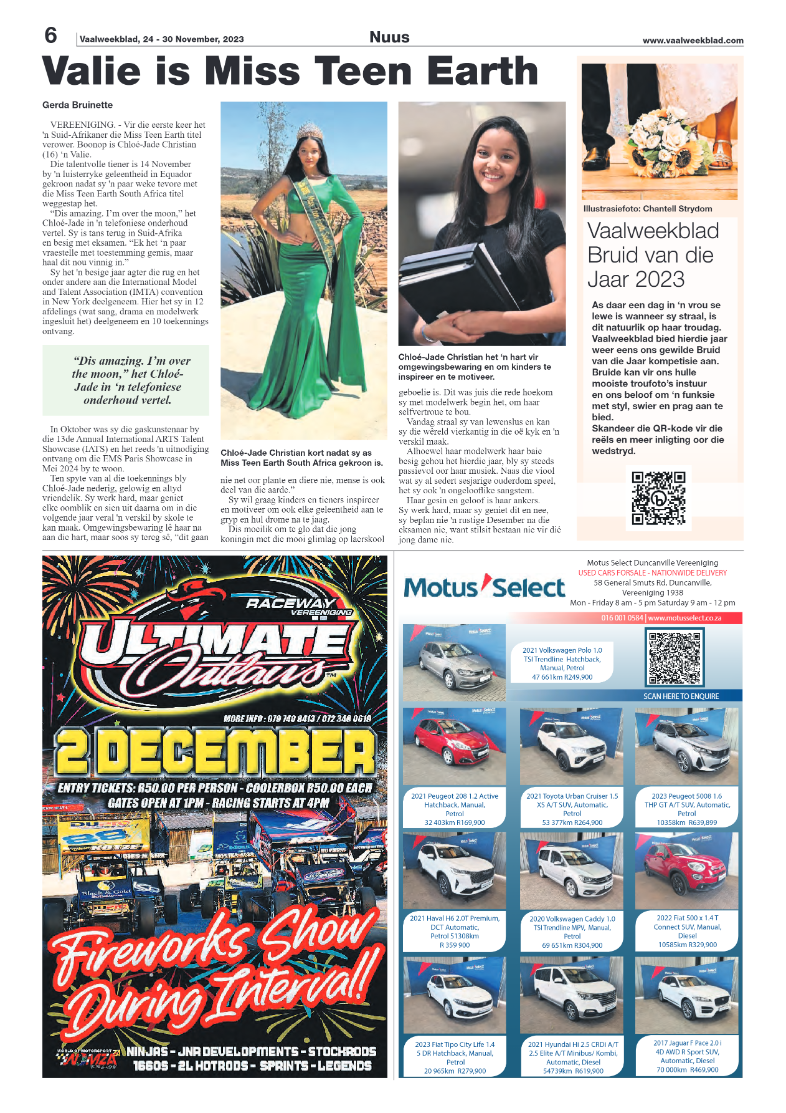 Vaalweekblad, 24 – 30 November, 2023 page 6