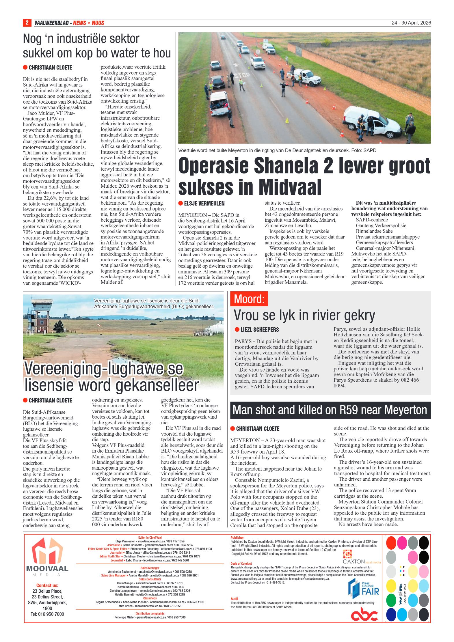 Vaalweekblad – 24 April 2026 page 2