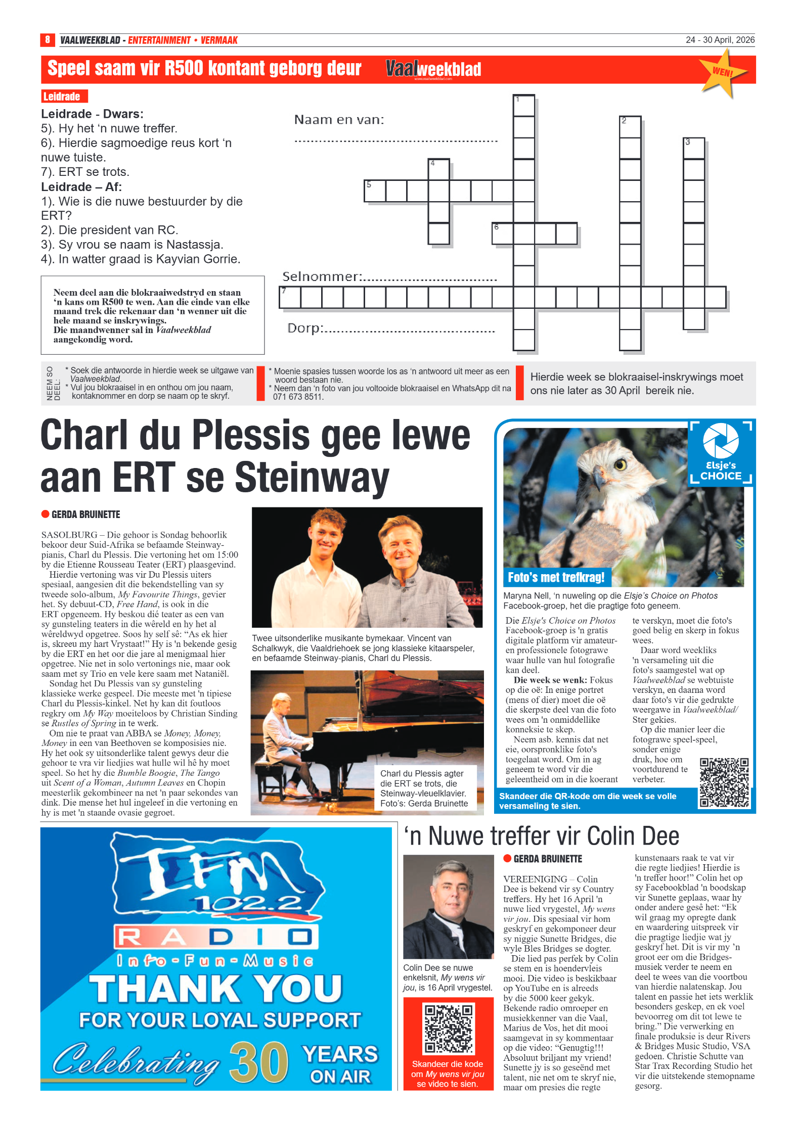 Vaalweekblad – 24 April 2026 page 8