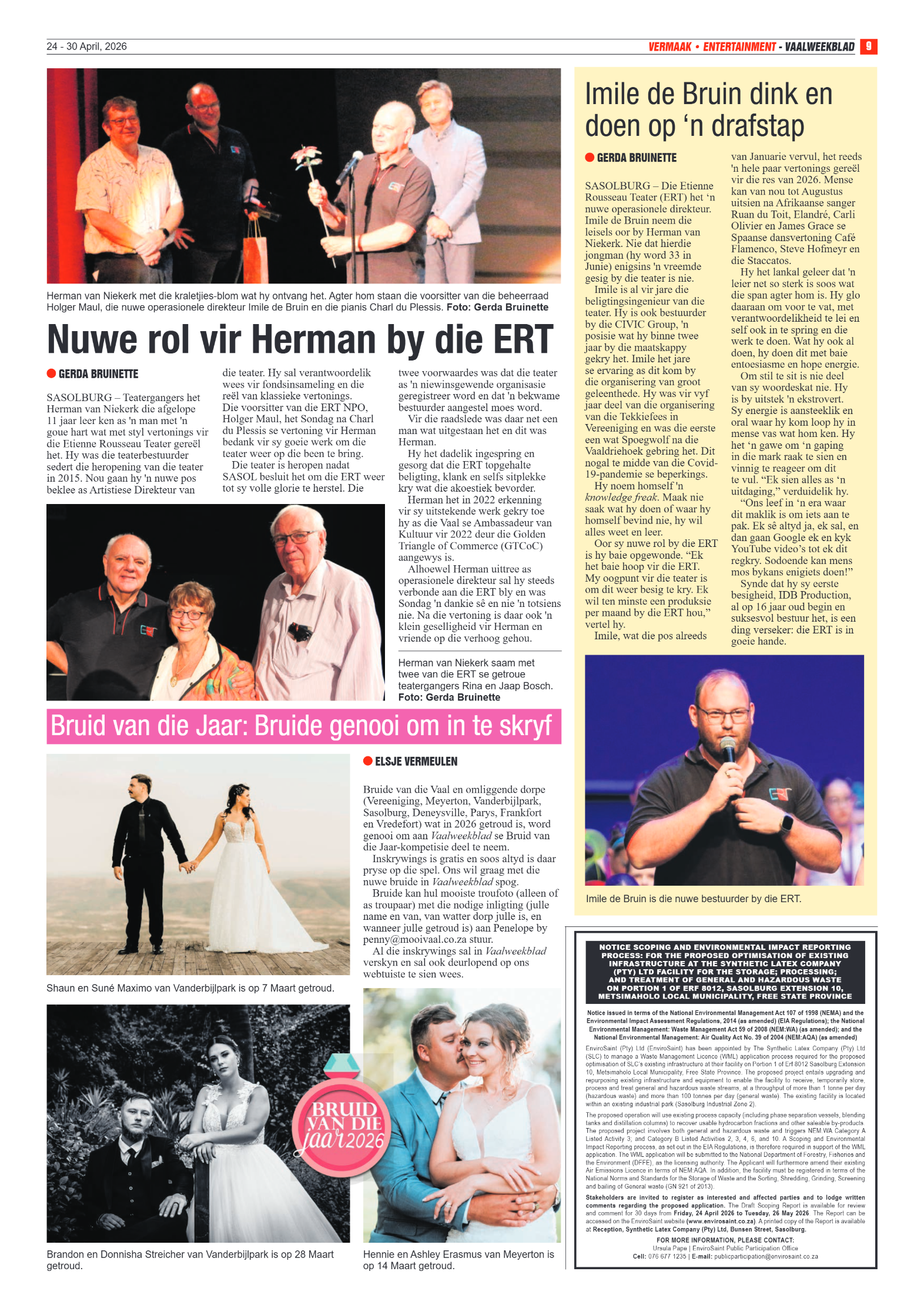 Vaalweekblad – 24 April 2026 page 9