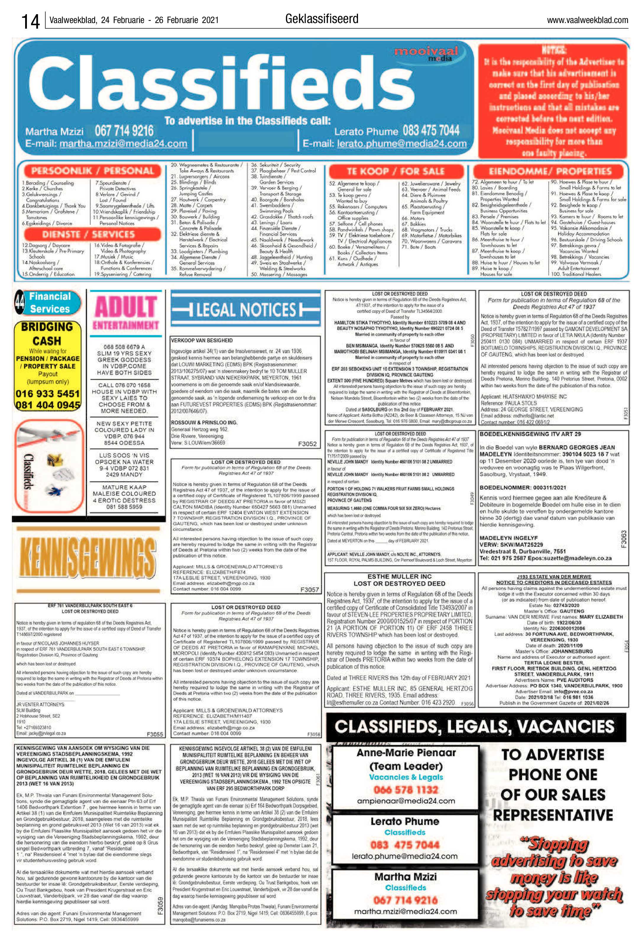 Vaalweekblad 24 Februarie 2021 page 14