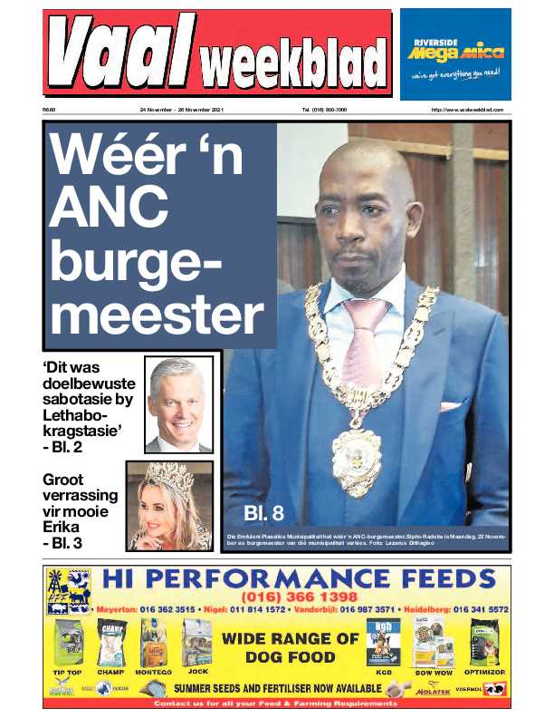Vaalweekblad 24 November – 26 November 2021 page 1