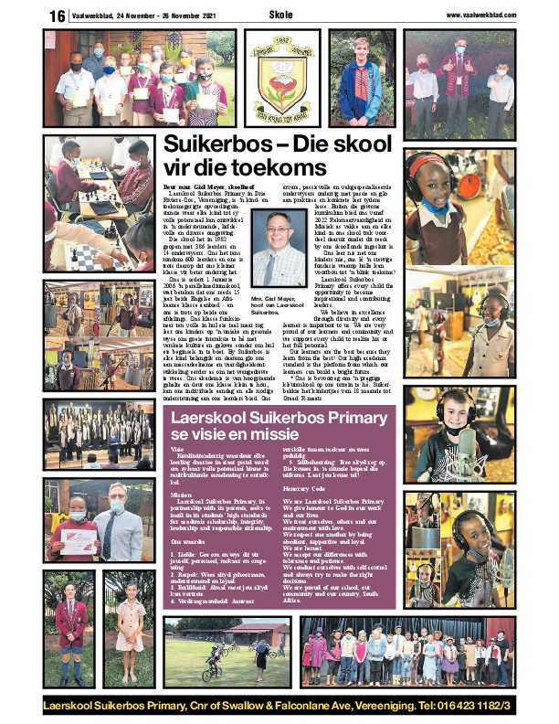 Vaalweekblad 24 November – 26 November 2021 page 16