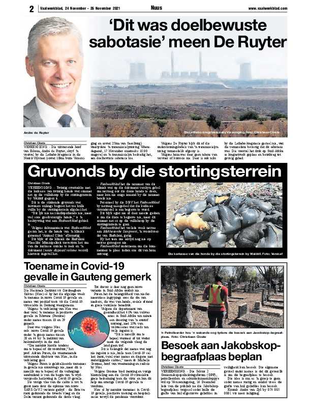 Vaalweekblad 24 November – 26 November 2021 page 2