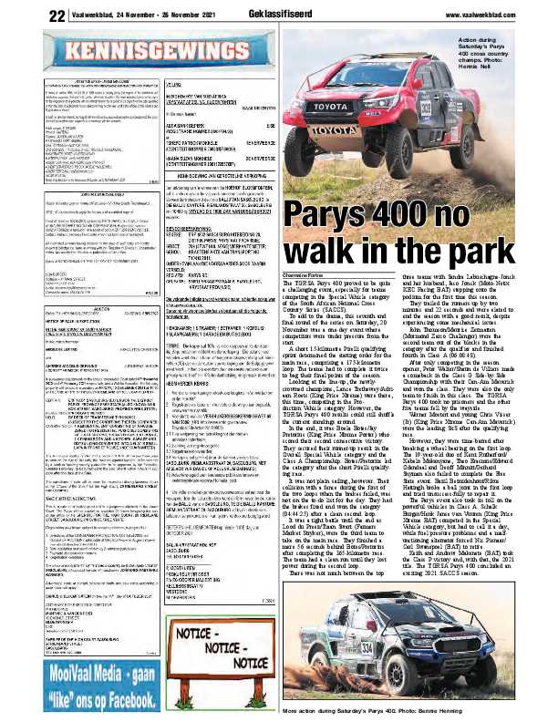Vaalweekblad 24 November – 26 November 2021 page 23