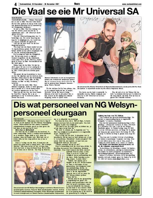 Vaalweekblad 24 November – 26 November 2021 page 4