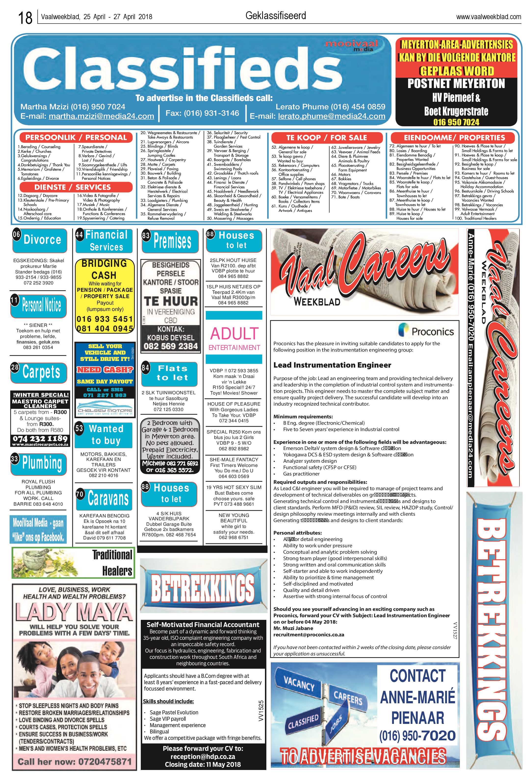 Vaalweekblad 25 – 27 April 2018 page 18