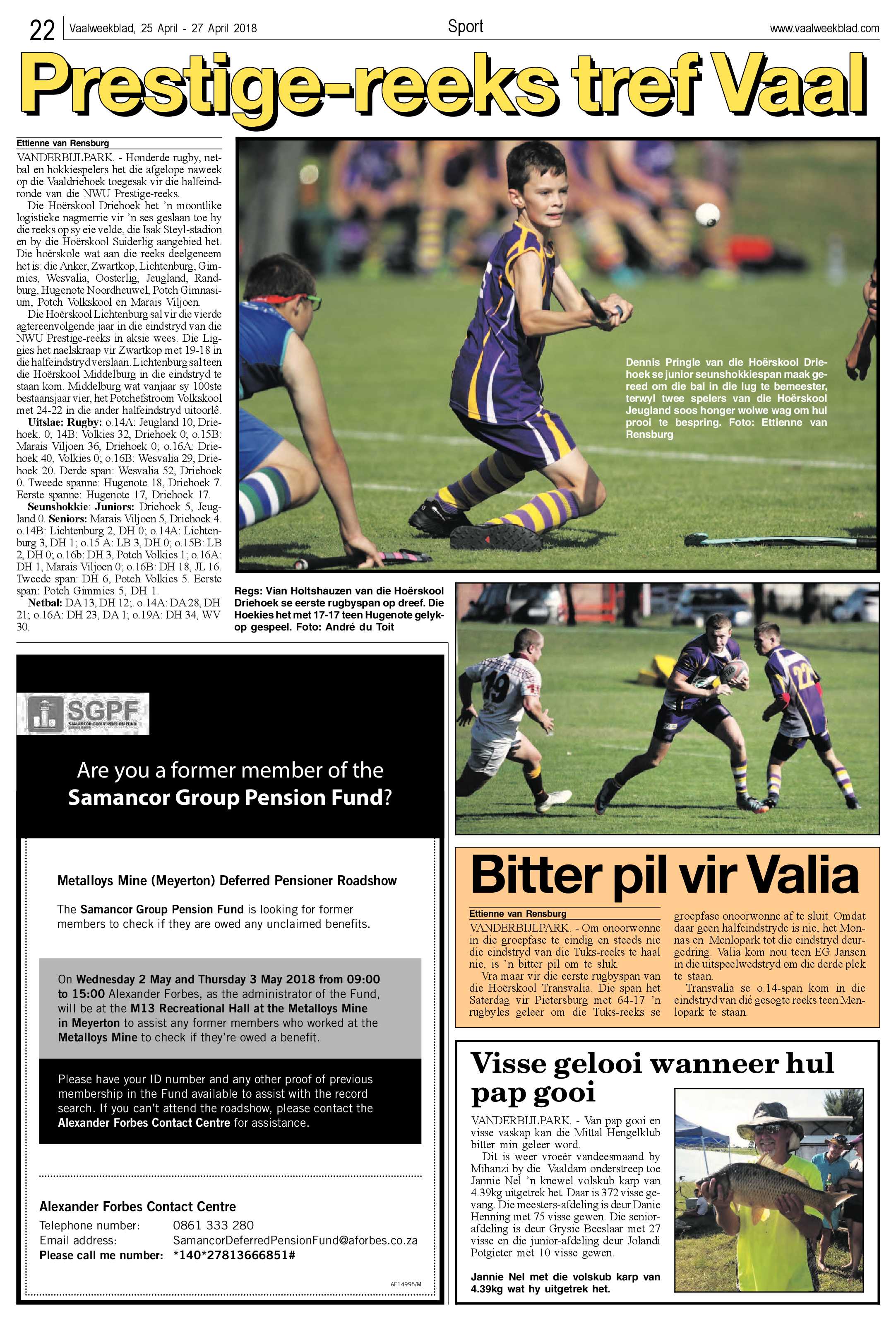 Vaalweekblad 25 – 27 April 2018 page 22
