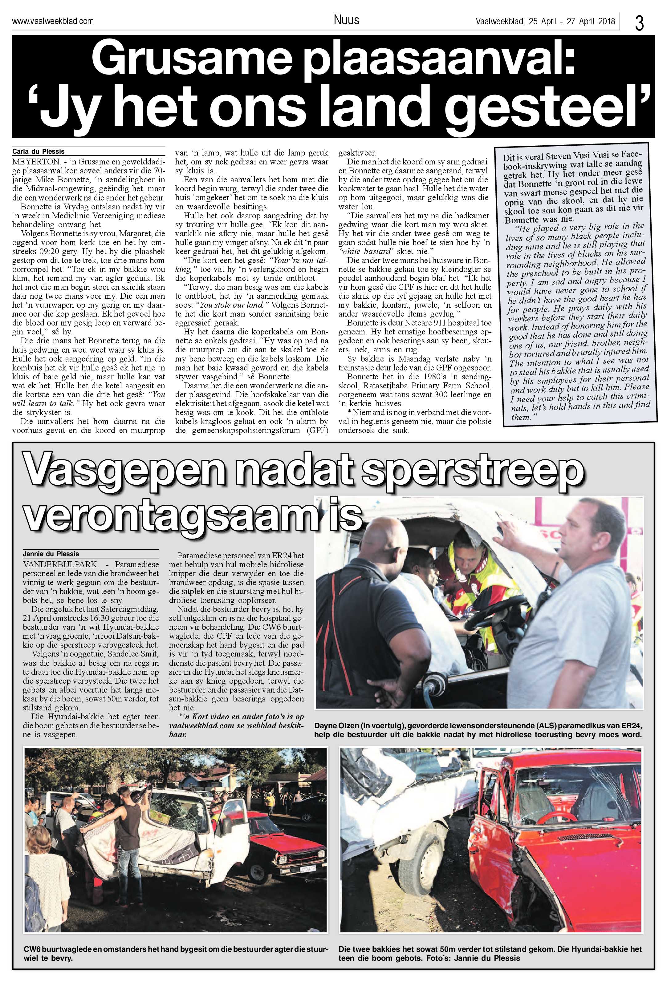 Vaalweekblad 25 – 27 April 2018 page 3