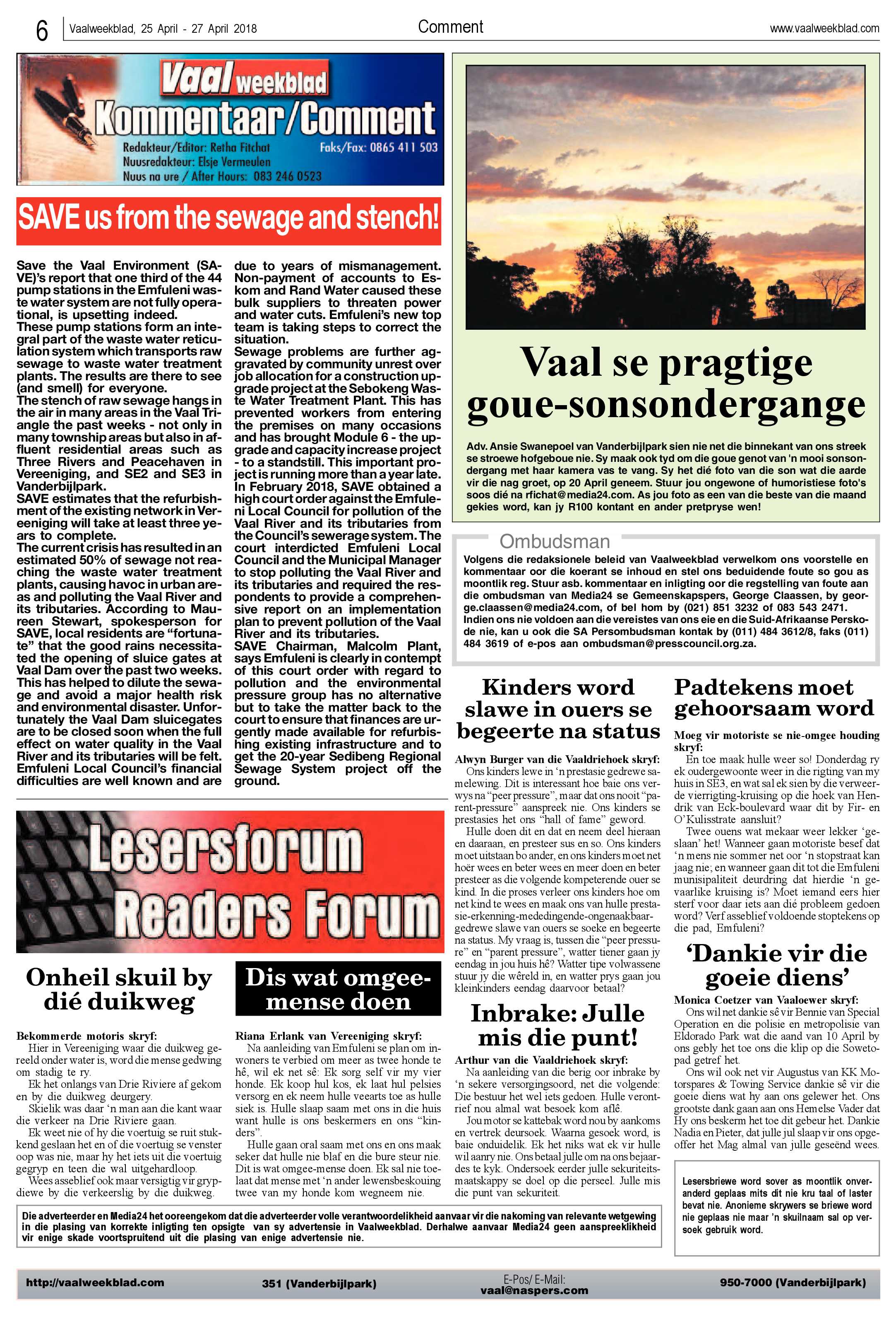 Vaalweekblad 25 – 27 April 2018 page 6