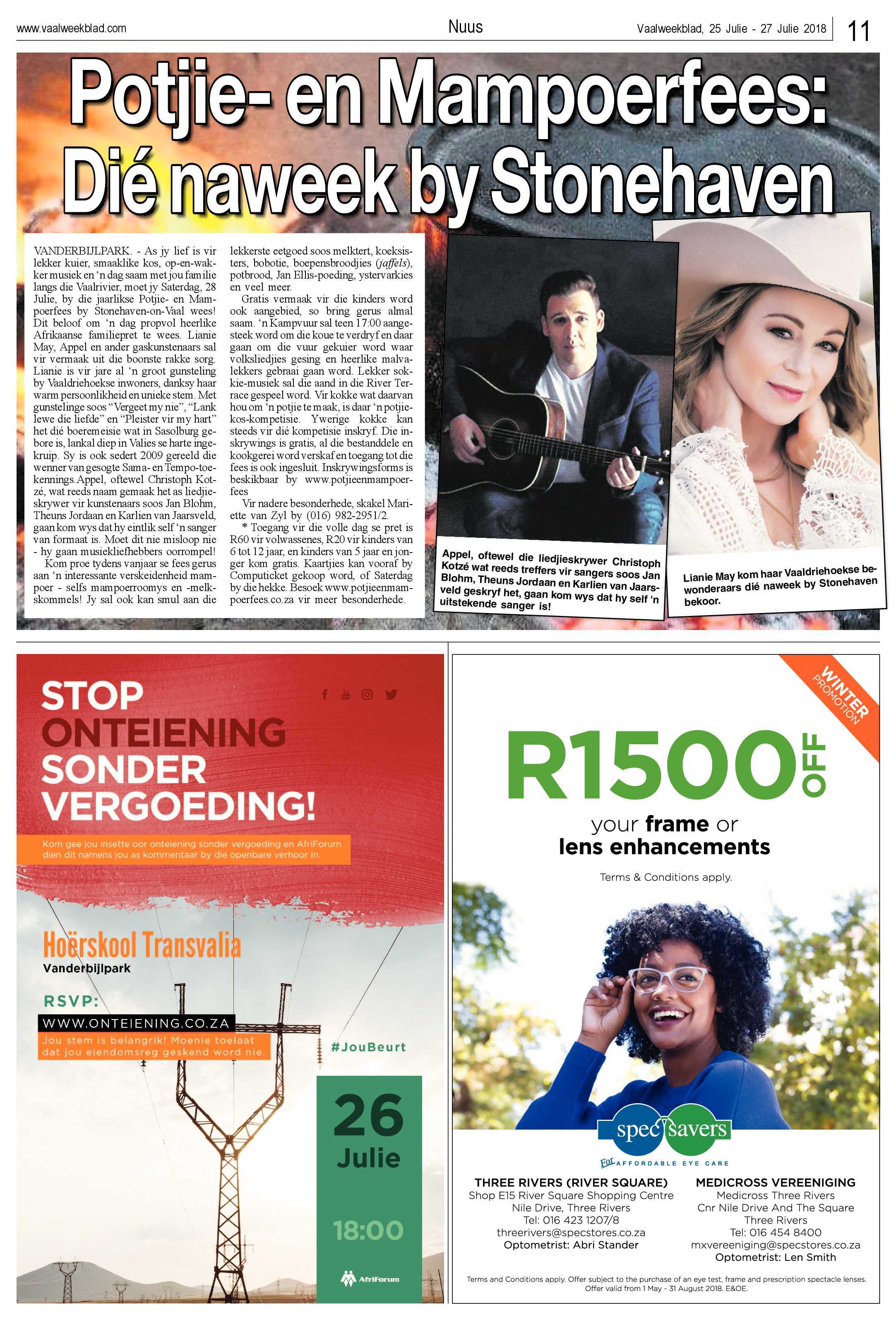 Vaalweekblad 25 – 27 Julie 2018 page 11