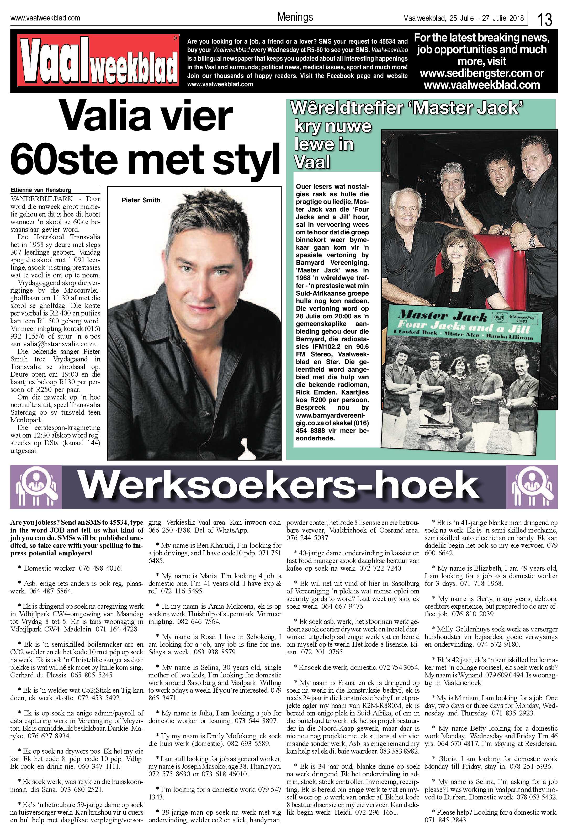 Vaalweekblad 25 – 27 Julie 2018 page 13