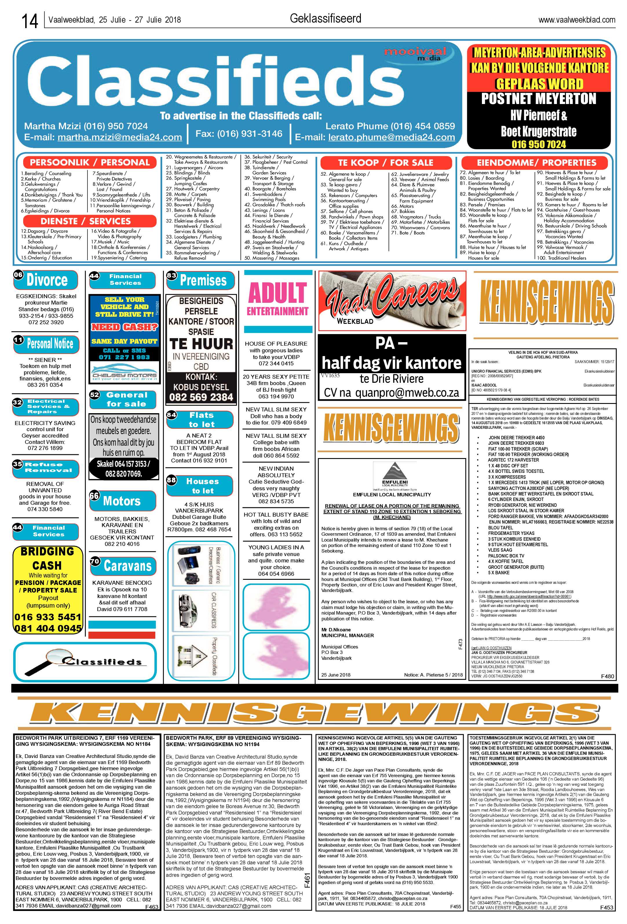 Vaalweekblad 25 – 27 Julie 2018 page 14