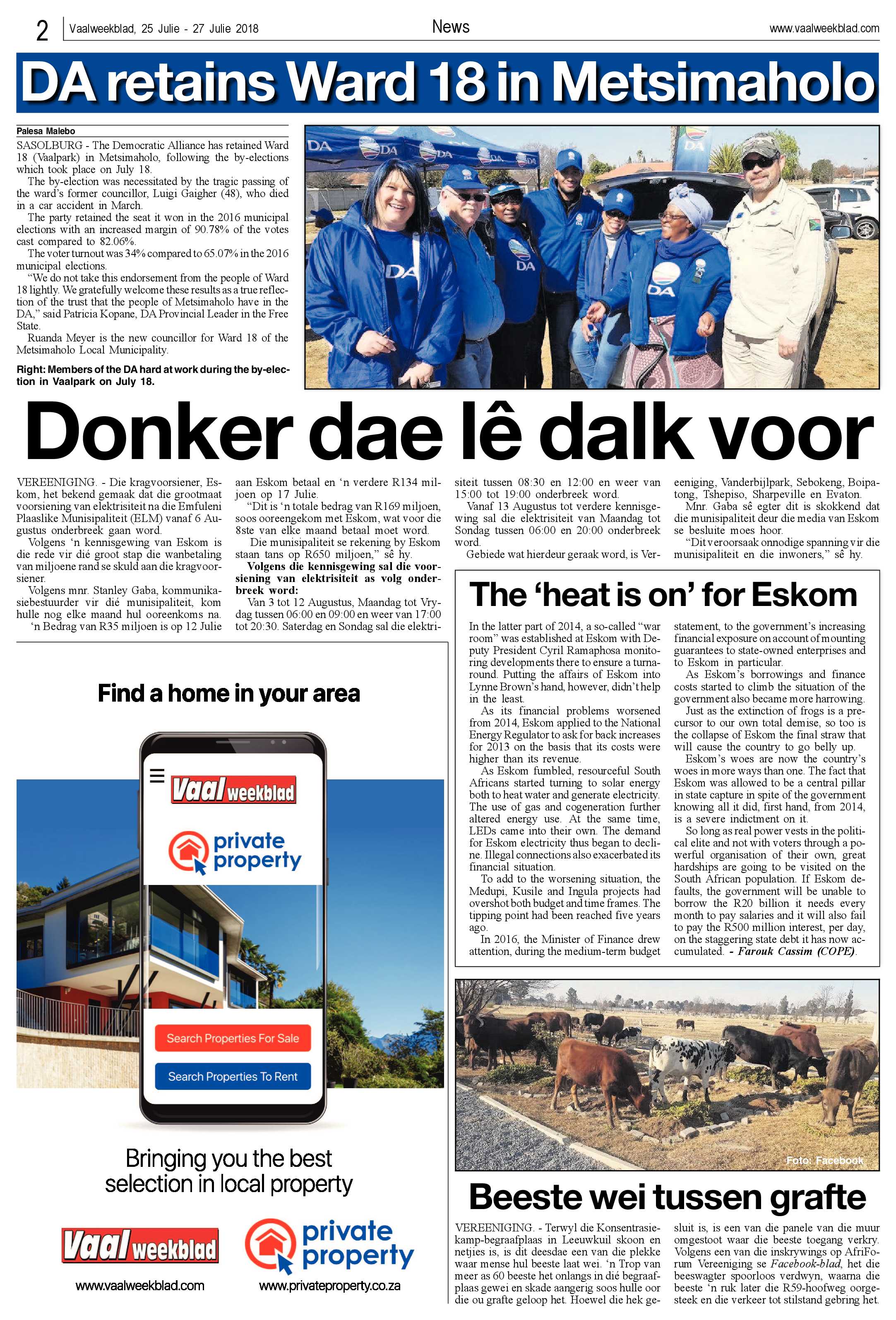 Vaalweekblad 25 – 27 Julie 2018 page 2