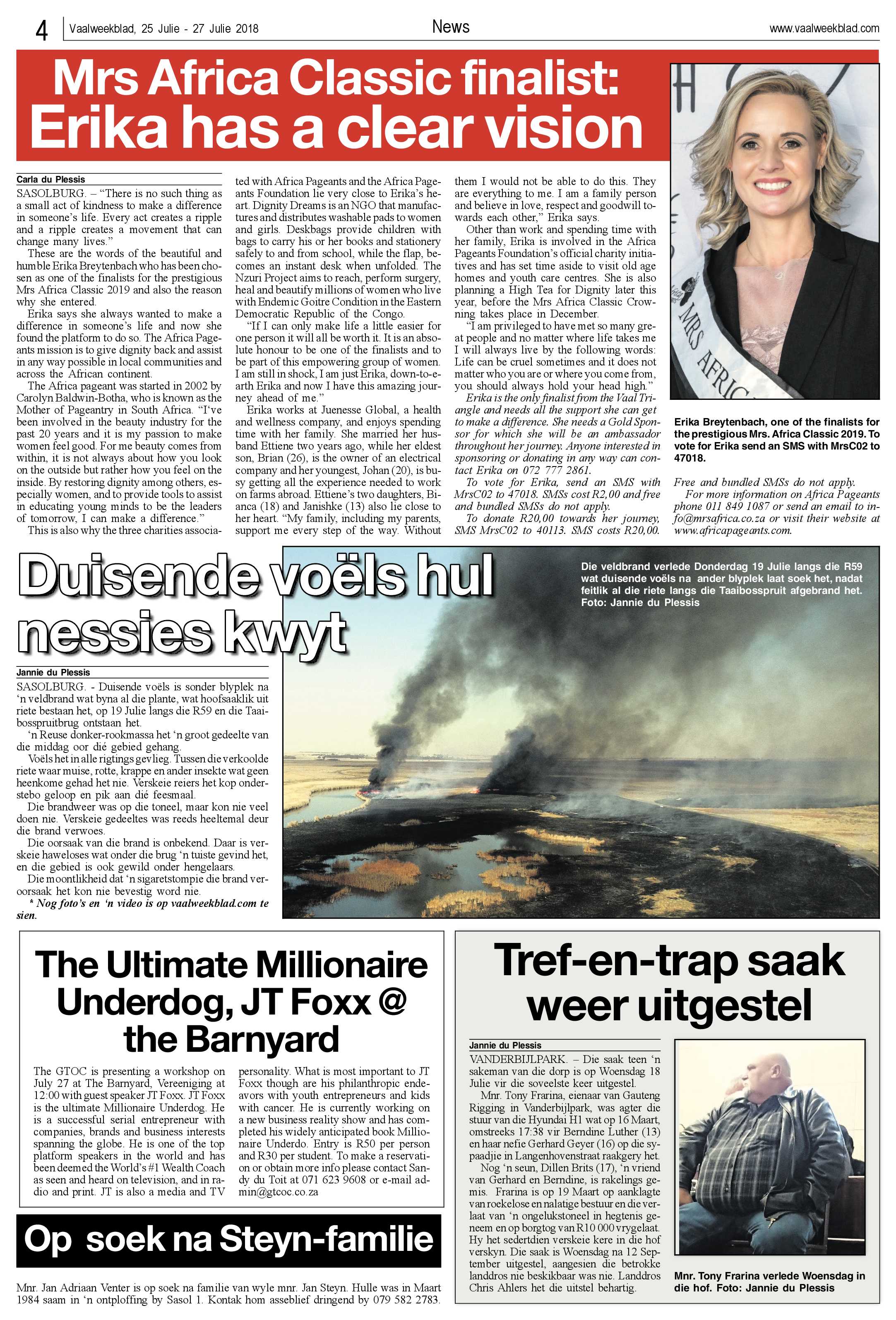Vaalweekblad 25 – 27 Julie 2018 page 4