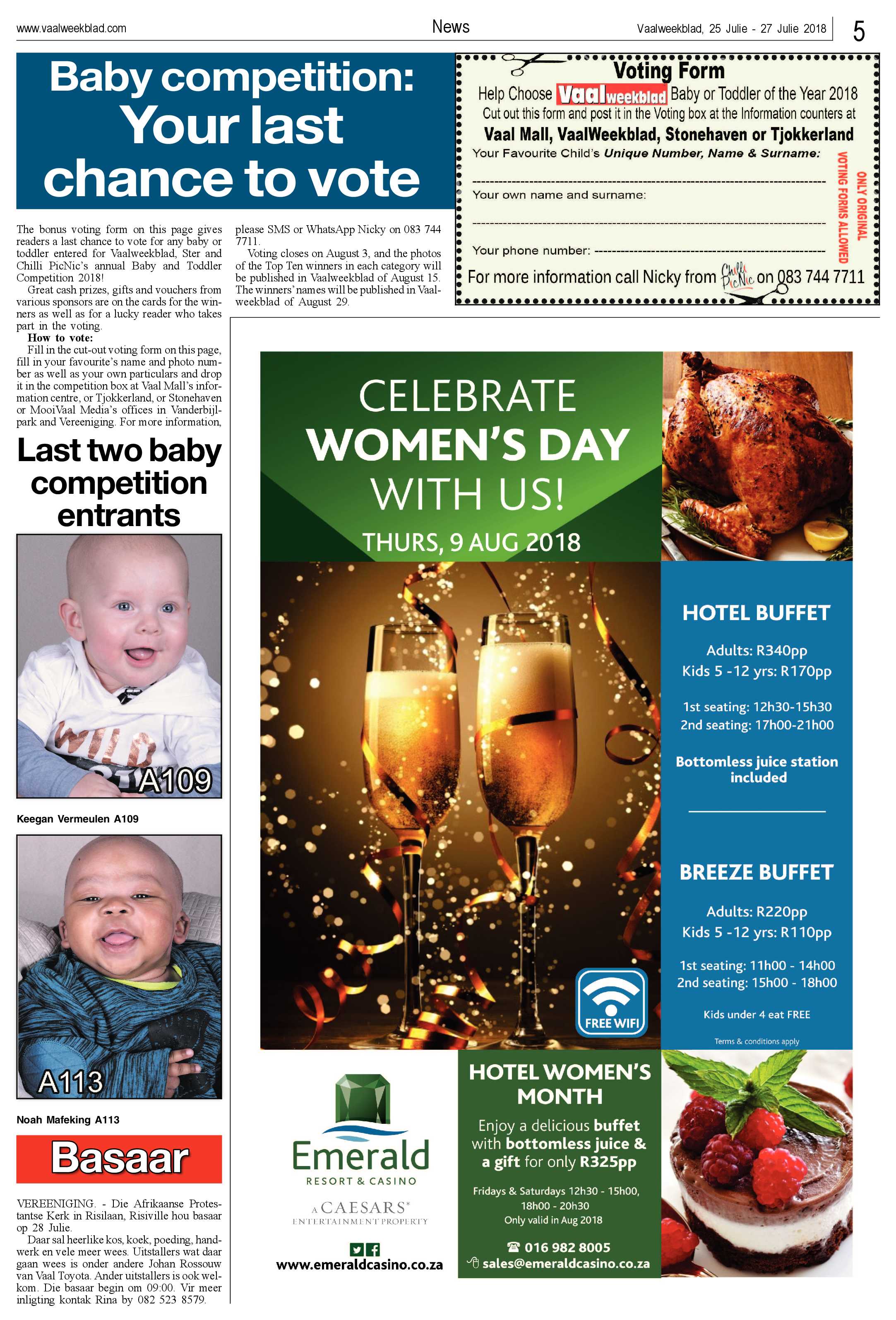 Vaalweekblad 25 – 27 Julie 2018 page 5