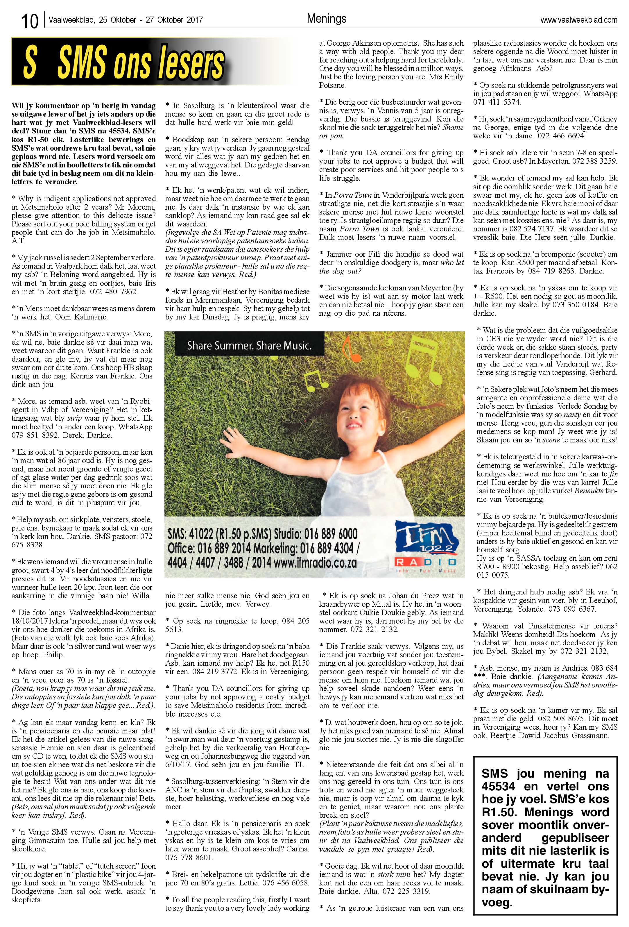 Vaalweekblad 25 – 27 Oktober 2017 page 10