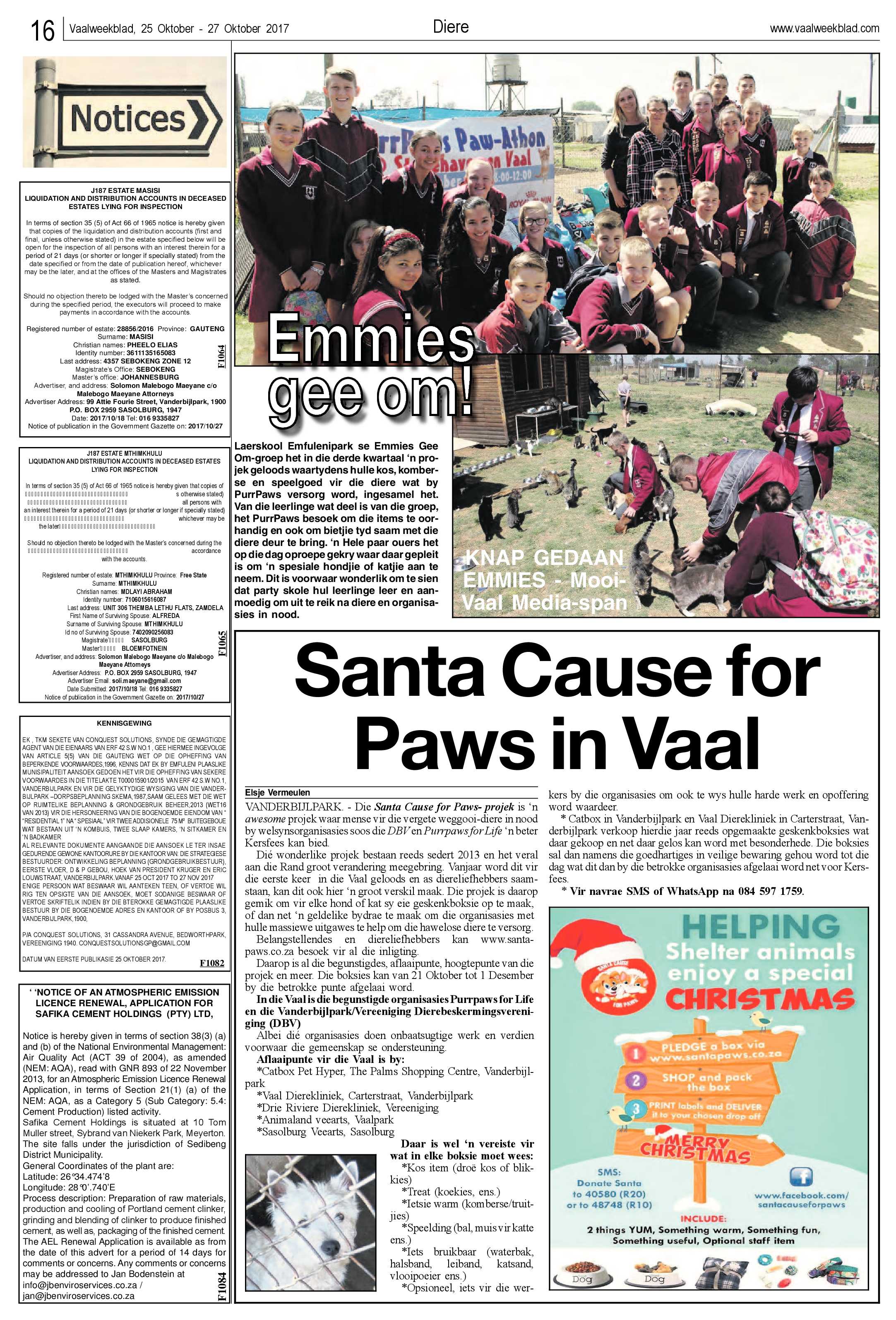 Vaalweekblad 25 – 27 Oktober 2017 page 16