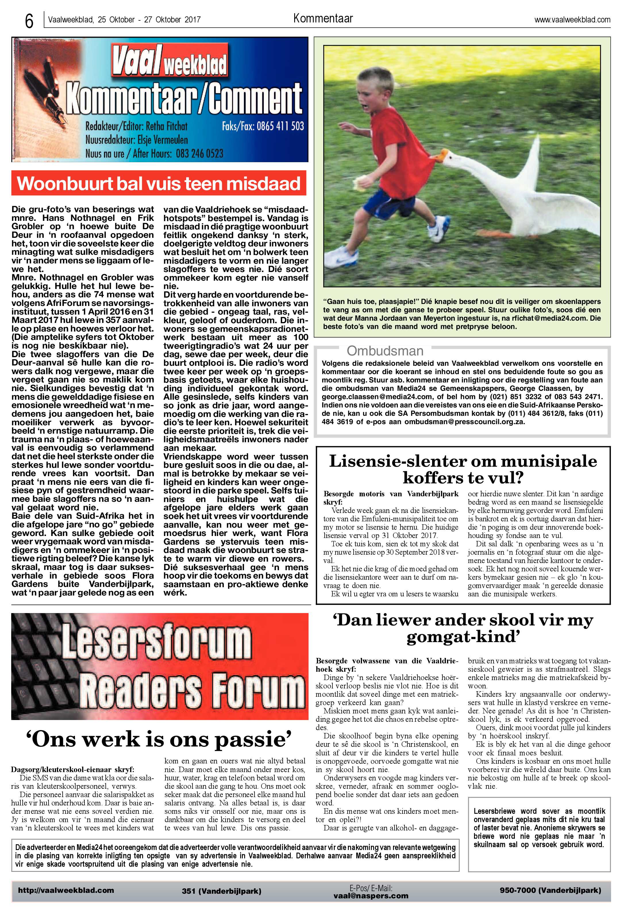 Vaalweekblad 25 – 27 Oktober 2017 page 6