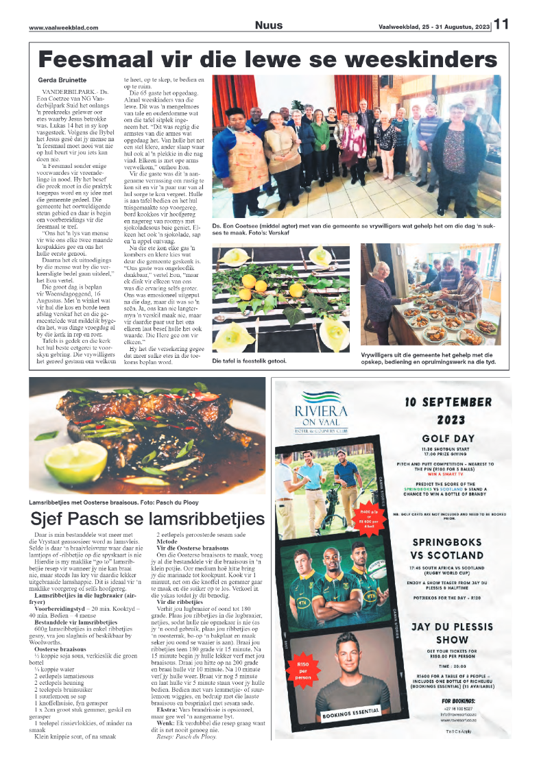 Vaalweekblad, 25 – 31 Augustus, 2023 page 11