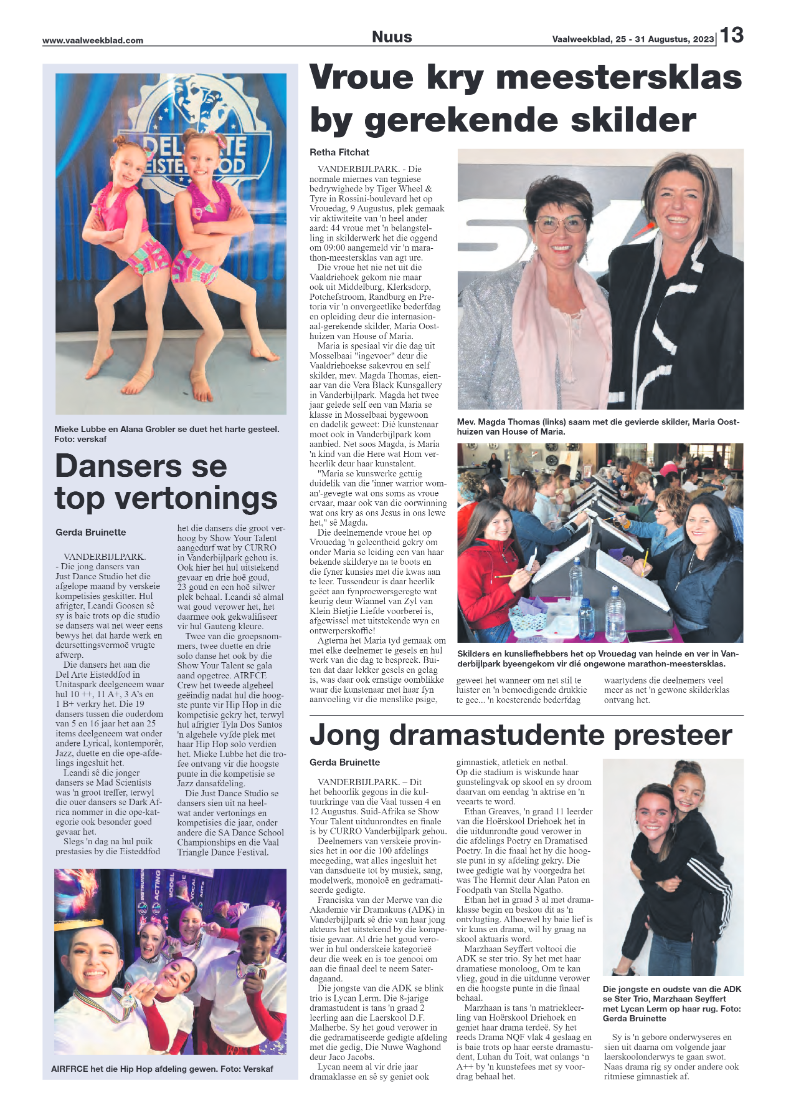 Vaalweekblad, 25 – 31 Augustus, 2023 page 13