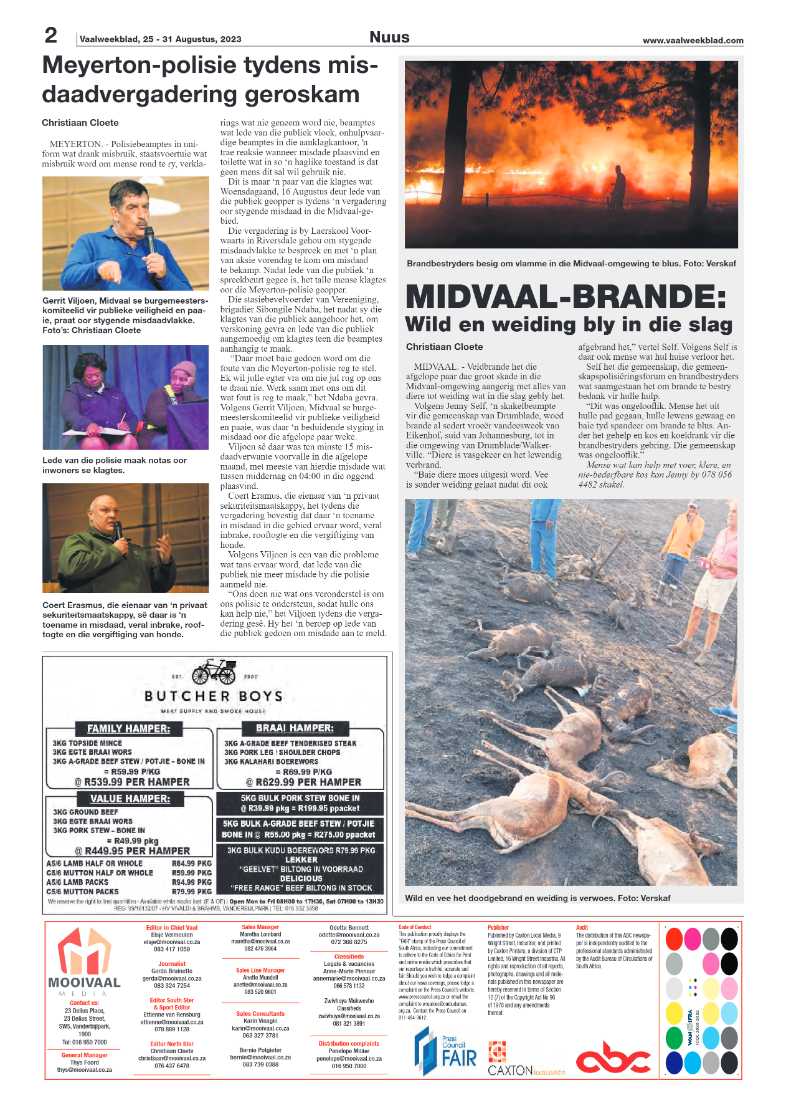 Vaalweekblad, 25 – 31 Augustus, 2023 page 2