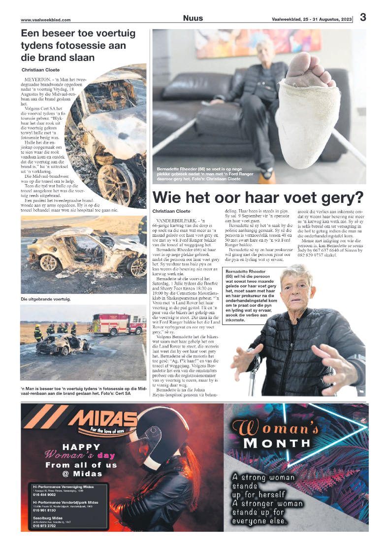 Vaalweekblad, 25 – 31 Augustus, 2023 page 3