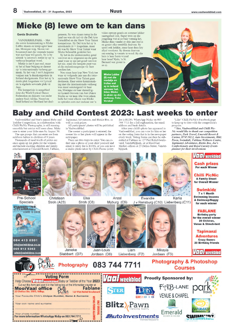 Vaalweekblad, 25 – 31 Augustus, 2023 page 8