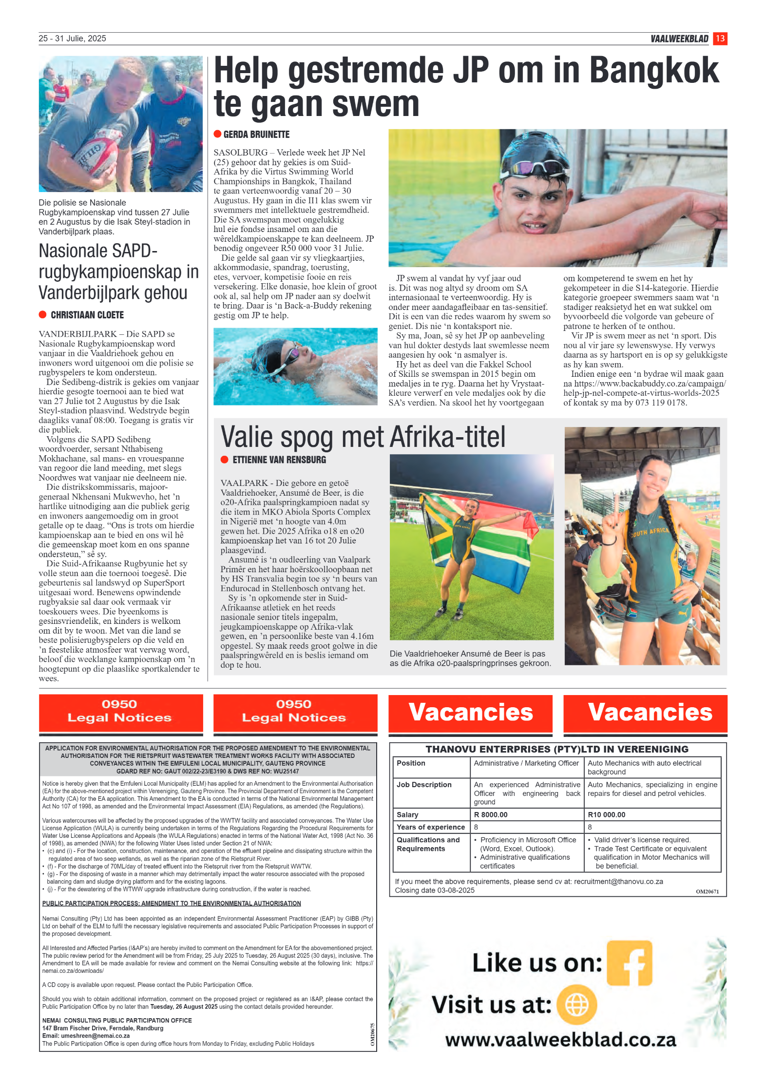 Vaalweekblad 25 – 31 Julie, 2025 page 13
