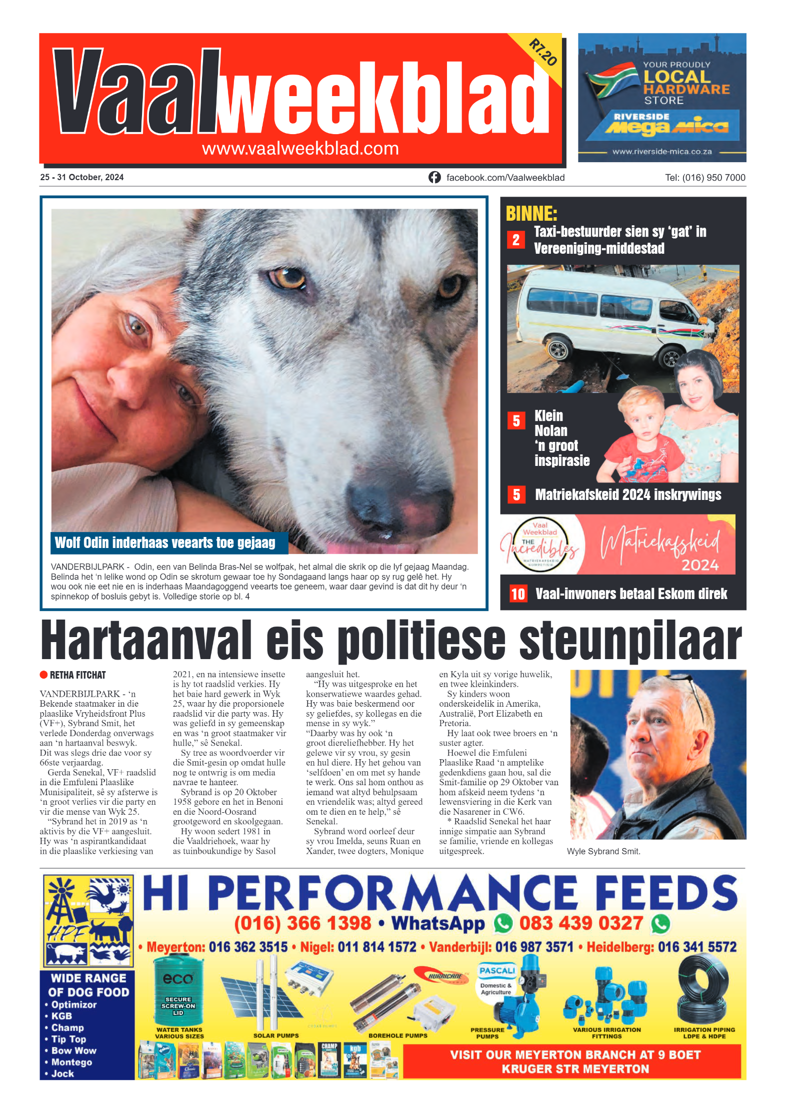 Vaalweekblad – 25 – 31 October, 2024 page 1