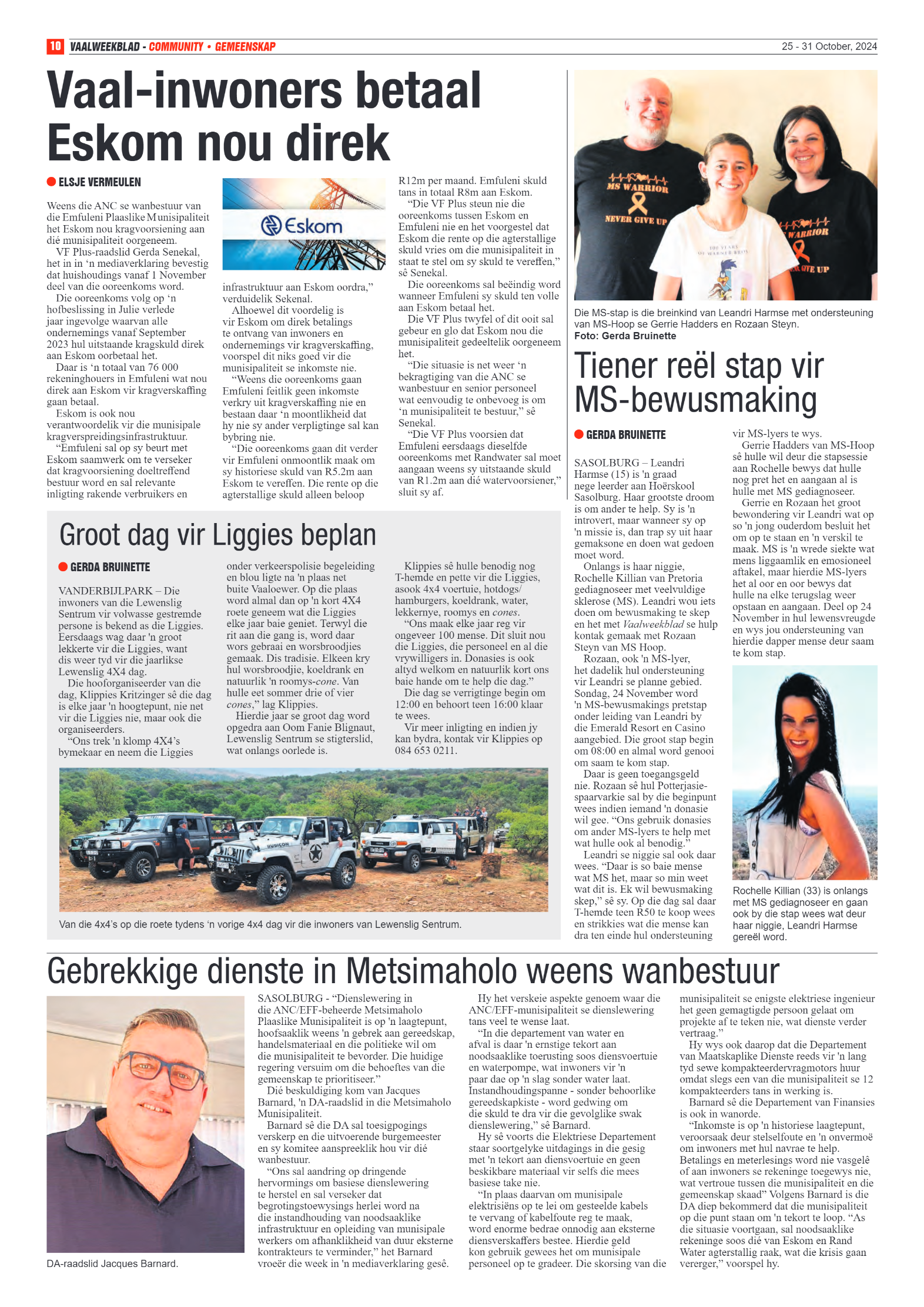 Vaalweekblad – 25 – 31 October, 2024 page 10