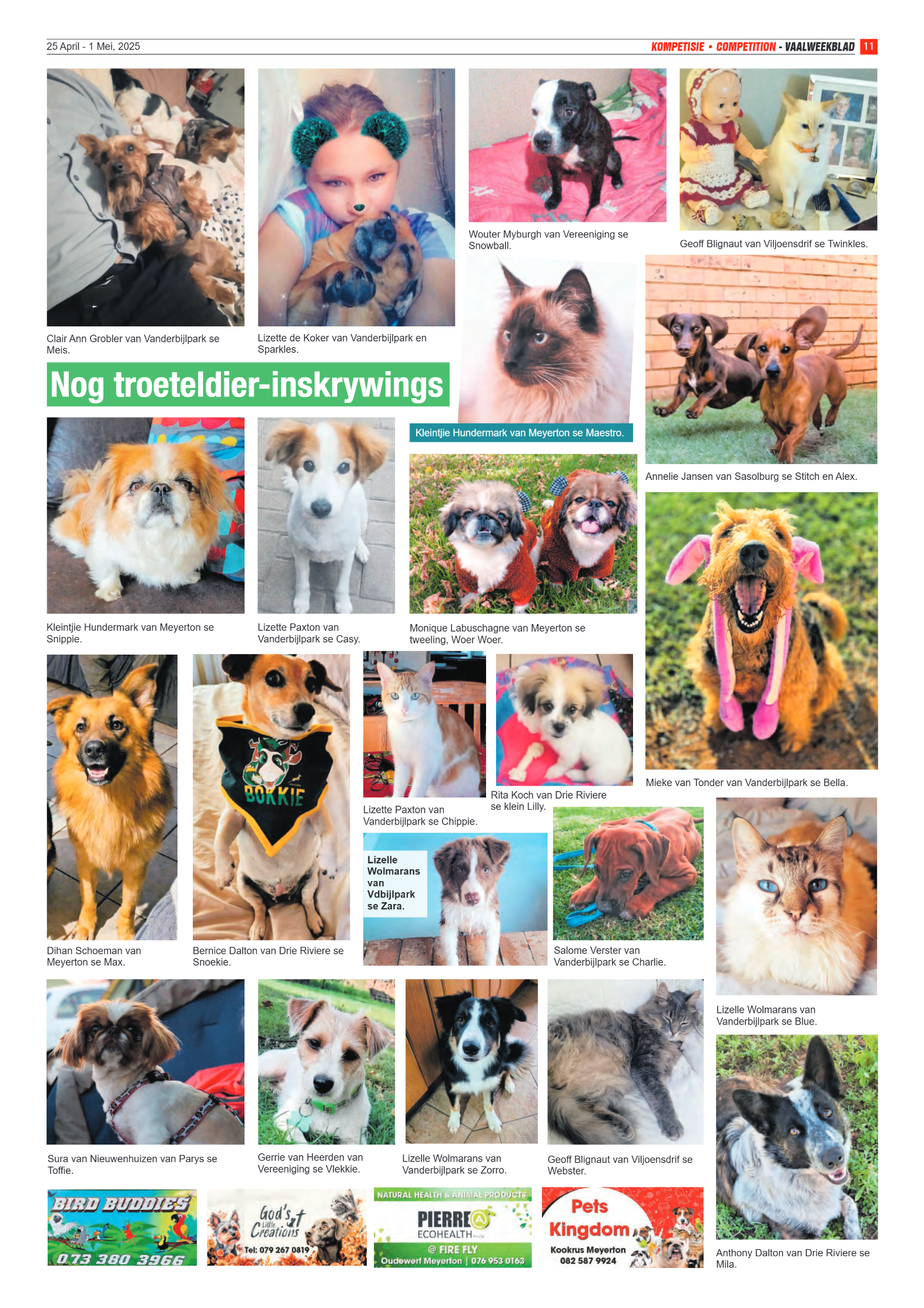 Vaalweekblad 25 April – 1 Mei, 2025 page 11