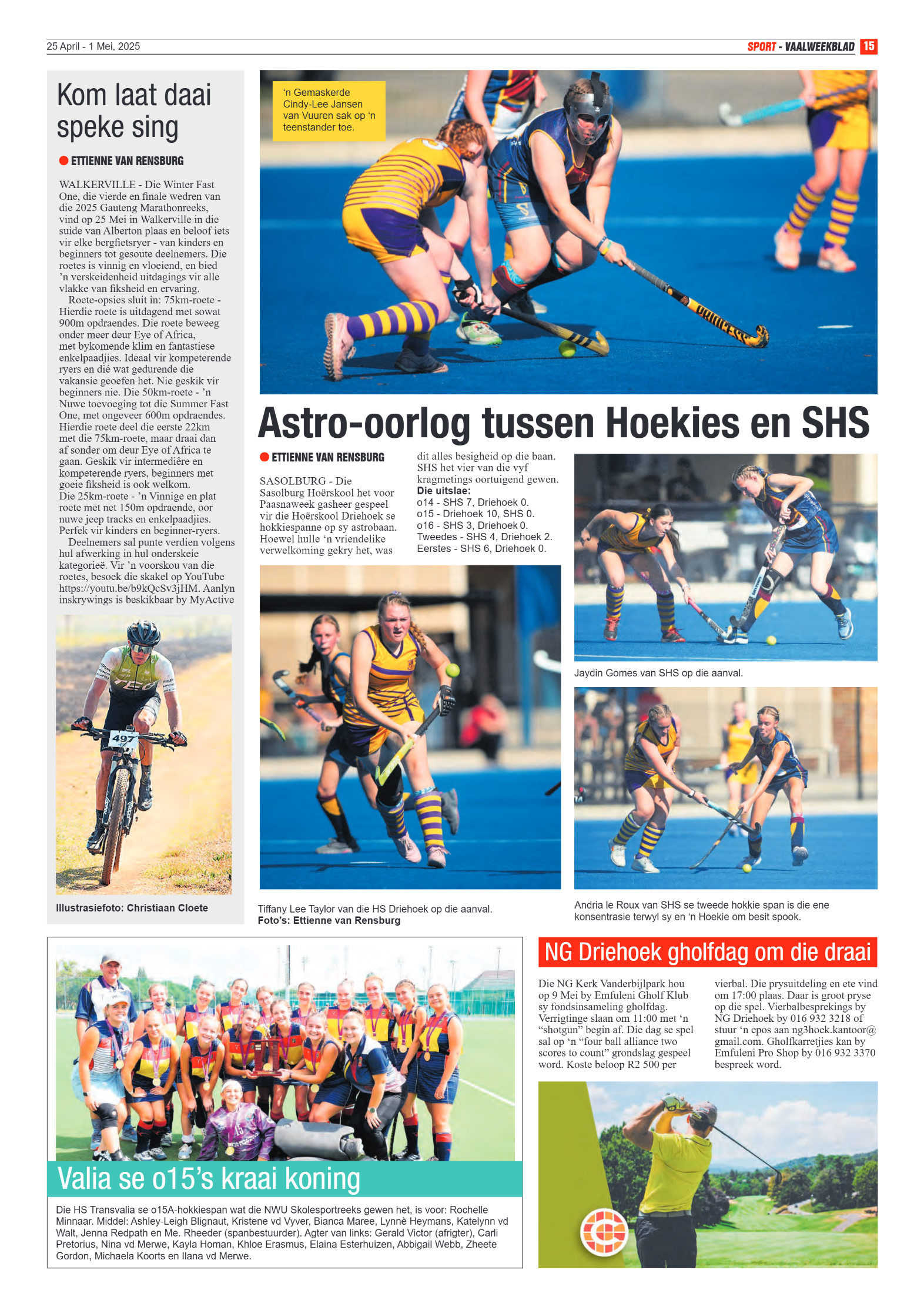 Vaalweekblad 25 April – 1 Mei, 2025 page 15