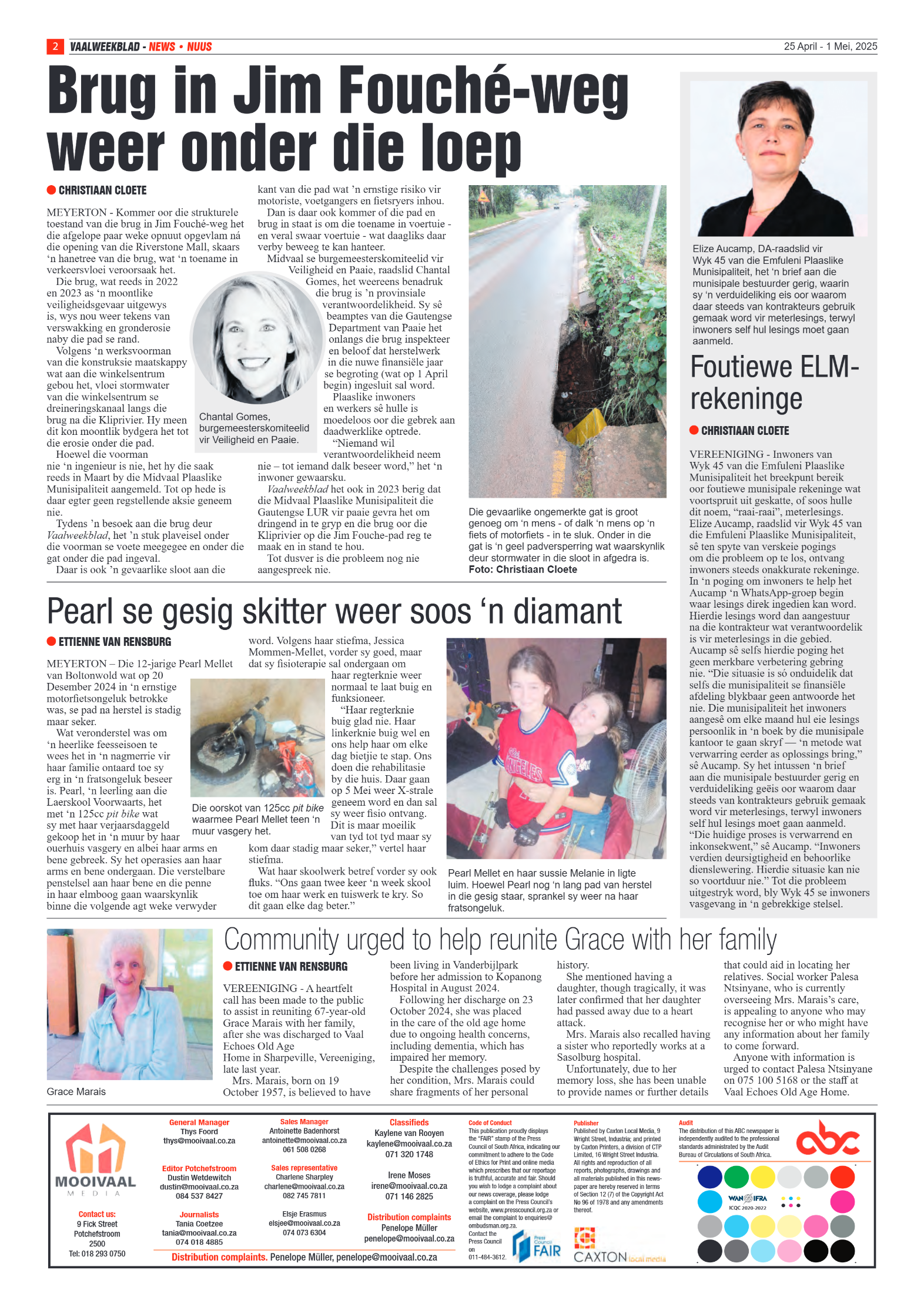 Vaalweekblad 25 April – 1 Mei, 2025 page 2