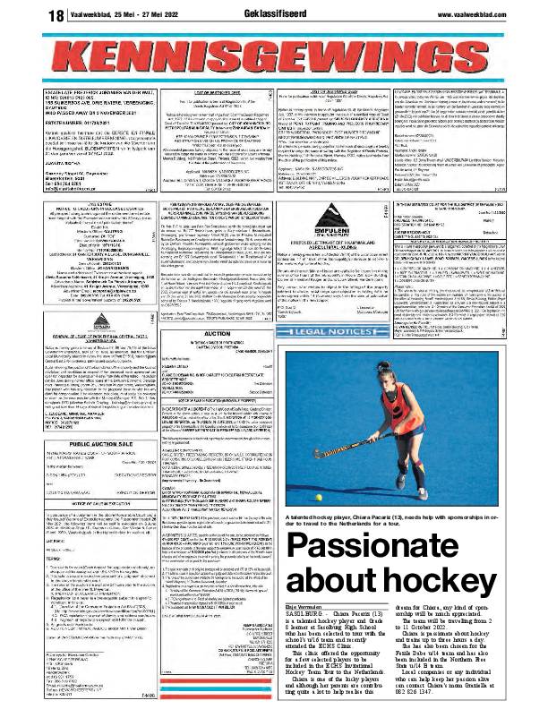 Vaalweekblad, 25 Mei – 27 Mei 2022 page 17