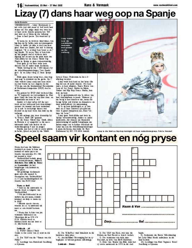 Vaalweekblad, 25 Mei – 27 Mei 2022 page 18