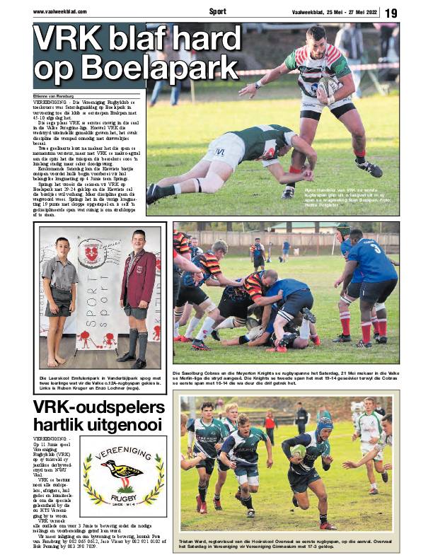Vaalweekblad, 25 Mei – 27 Mei 2022 page 19