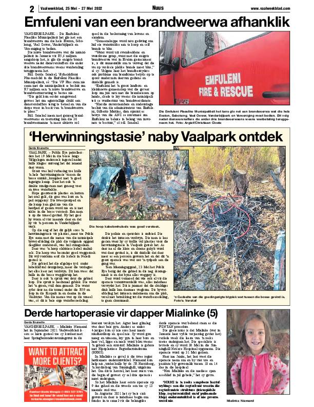 Vaalweekblad, 25 Mei – 27 Mei 2022 page 2