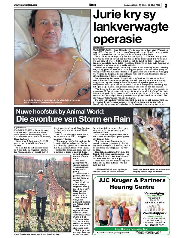 Vaalweekblad, 25 Mei – 27 Mei 2022 page 3