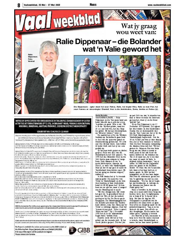 Vaalweekblad, 25 Mei – 27 Mei 2022 page 5