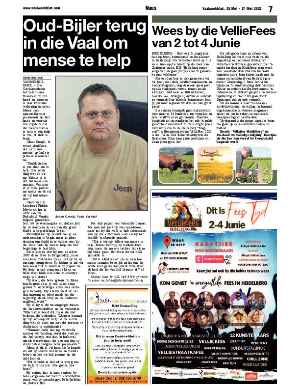 Vaalweekblad, 25 Mei – 27 Mei 2022 page 7
