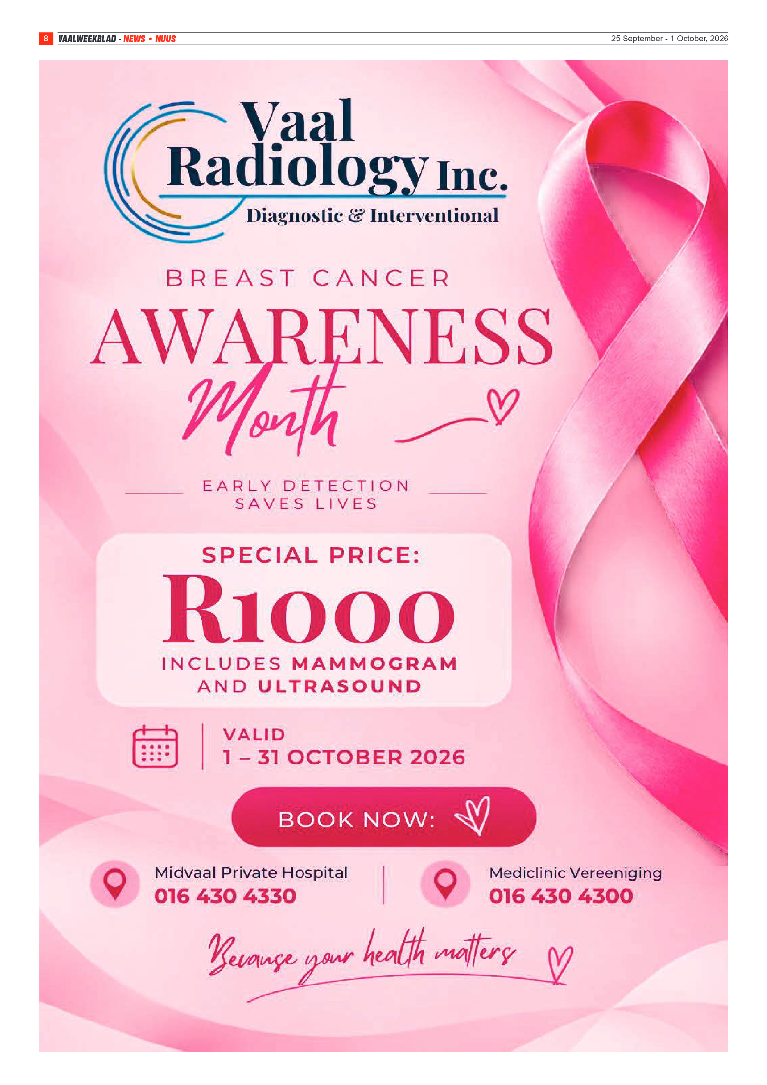 Vaalweekblad – 25 September 2026 page 8