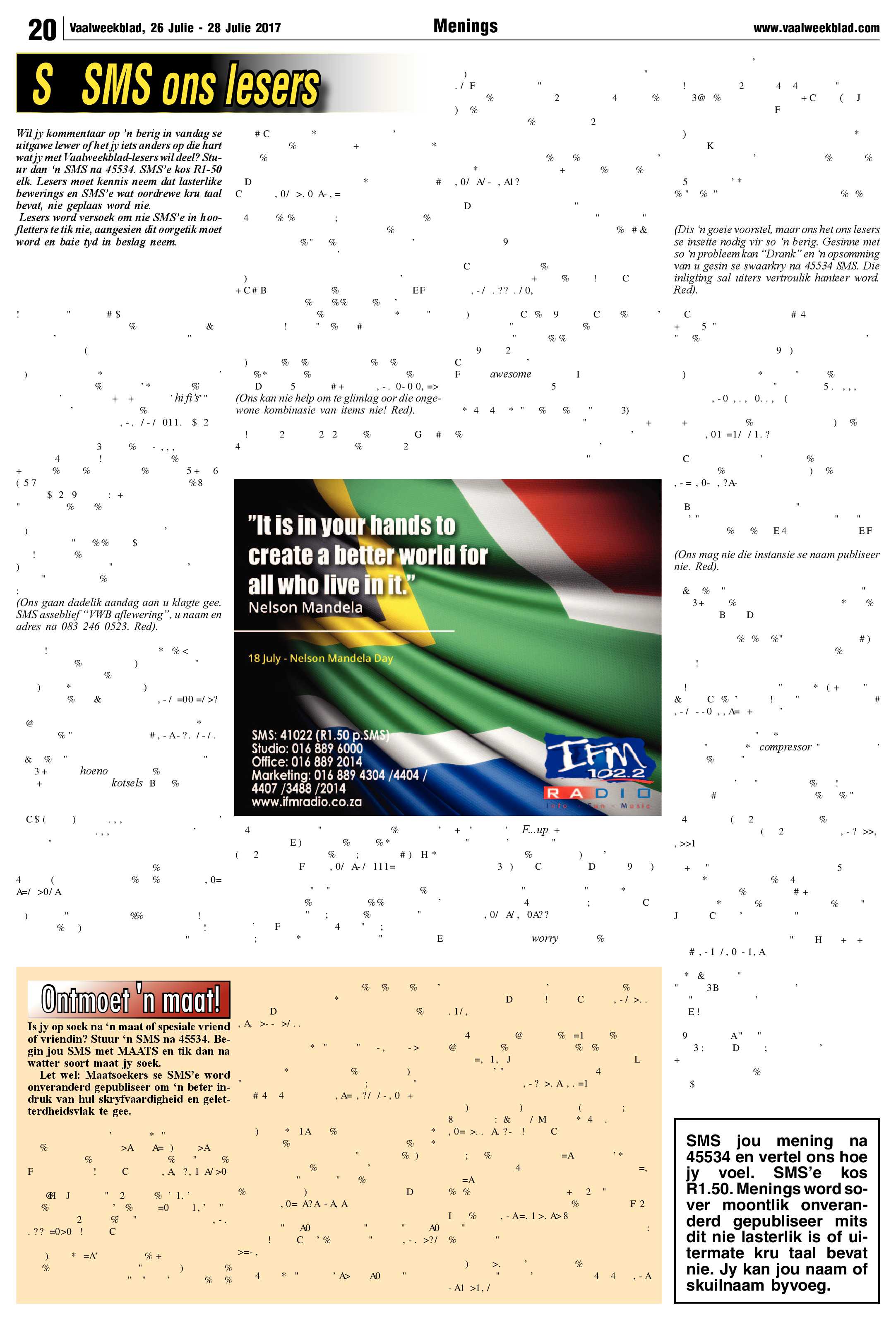 Vaalweekblad 26 – 28 Julie 2017 page 20