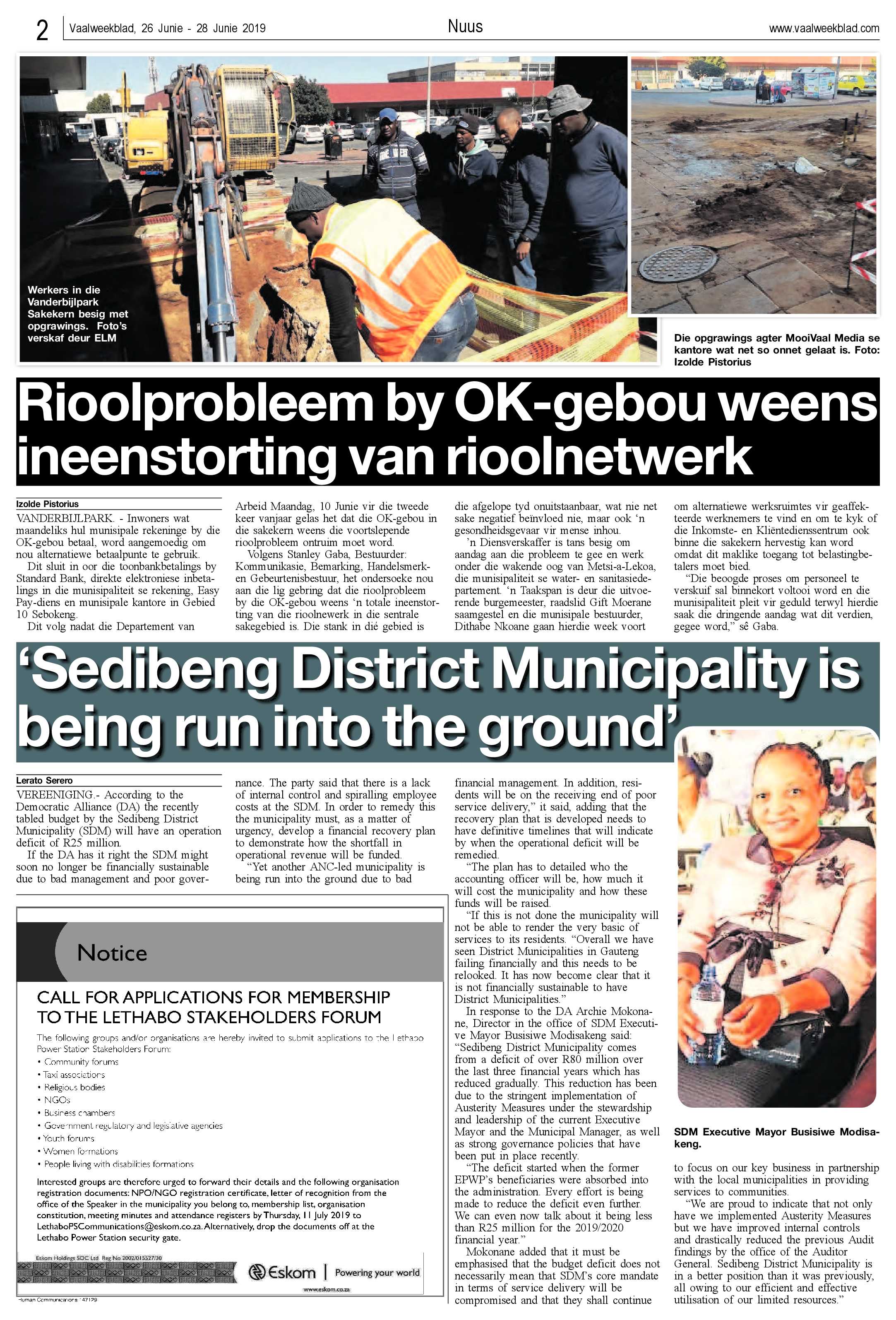 Vaalweekblad 26 – 28 Junie 2019 page 2